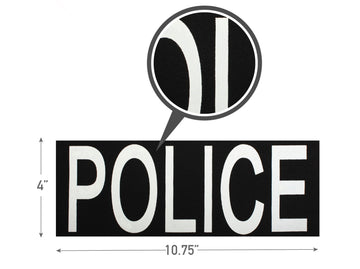 Police Patch With Hook Back